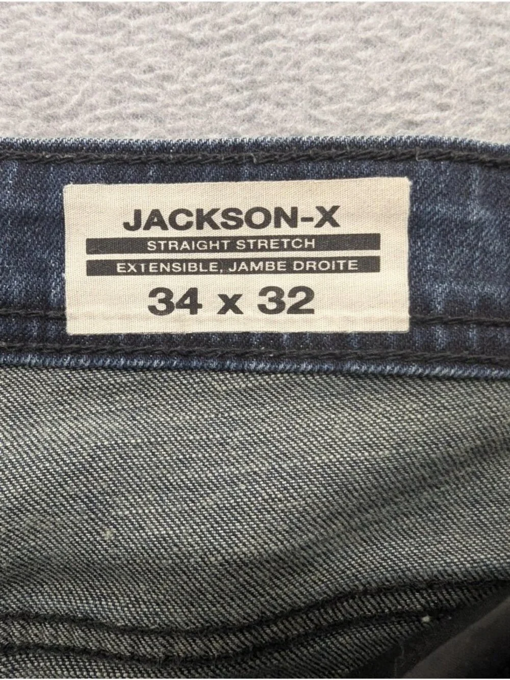 Buffalo David Bitton Jackson-X Jeans Mens 34x32 Blue Dark Wash Straight Stretch